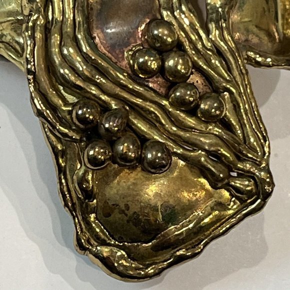 Vintage LAA Gallery Lafayette Art Association Mixed Metal Artist Belt Buckle - Picture 5 of 16